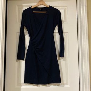 Navy long sleeve dress Banana Republic petite xs